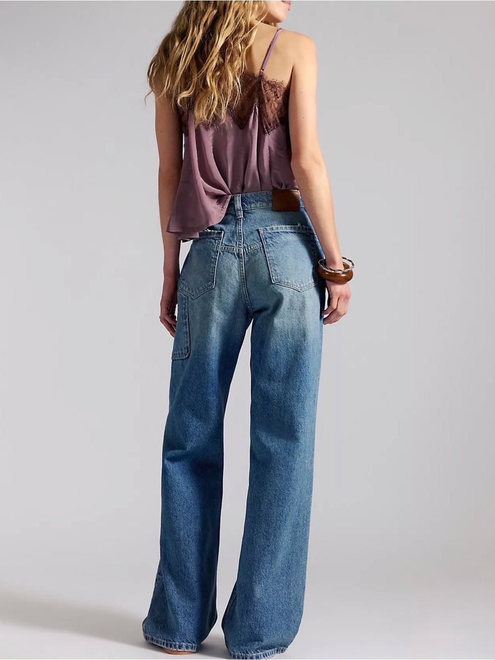 We The Free Tinsley Baggy High-Rise Jeans Hazey Blue Size 31 - Picture 2 of 8